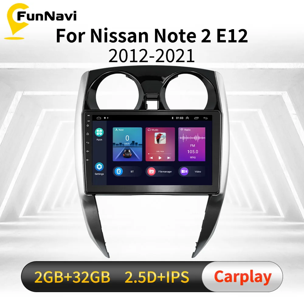 2 Din Android Car Radio Stereo for Nissan Note 2 E12 2012-2021 Car Multimedia Player Navigation Head Unit GPS Autoradio Audio
2 Din Android Car Radio Stereo for Nissan Note 2 E12 2012-2021 Car Multimedia Player Navigation Head Unit GPS Autoradio Audio