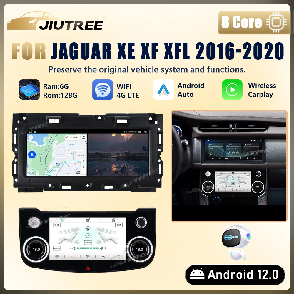 Автомагнитола для Jaguar XE XF XFL, мультимедийный проигрыватель на платформе Android с GPS-навигацией и панелью кондиционера для автомобилей Jaguar XE, 2016, 2017, 2018, 2019, 2020
Автомагнитола для Jaguar XE XF XFL, мультимедийный проигрыватель на платформе Android с GPS-навигацией и панелью кондиционера для автомобилей Jaguar XE, 2016, 2017, 2018, 2019, 2020