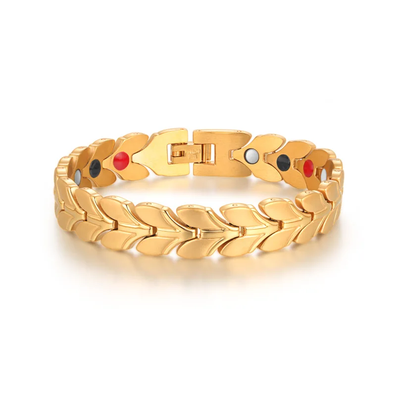Titanium Steel Wheat Ear Bracelets Negative Ion Magnetic Energy Healthy Anti-radiation and Anti-fatigue Bracelet for Women
Titanium Steel Wheat Ear Bracelets Negative Ion Magnetic Energy Healthy Anti-radiation and Anti-fatigue Bracelet for Women