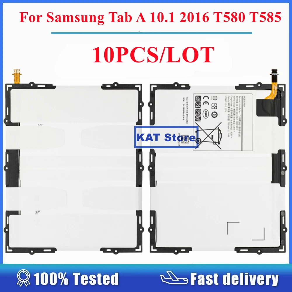 10 шт./партия, запасные части для Samsung Galaxy Tab A 10,1 2016 T580 T585 7300 мАч
10 шт./партия, запасные части для Samsung Galaxy Tab A 10,1 2016 T580 T585 7300 мАч