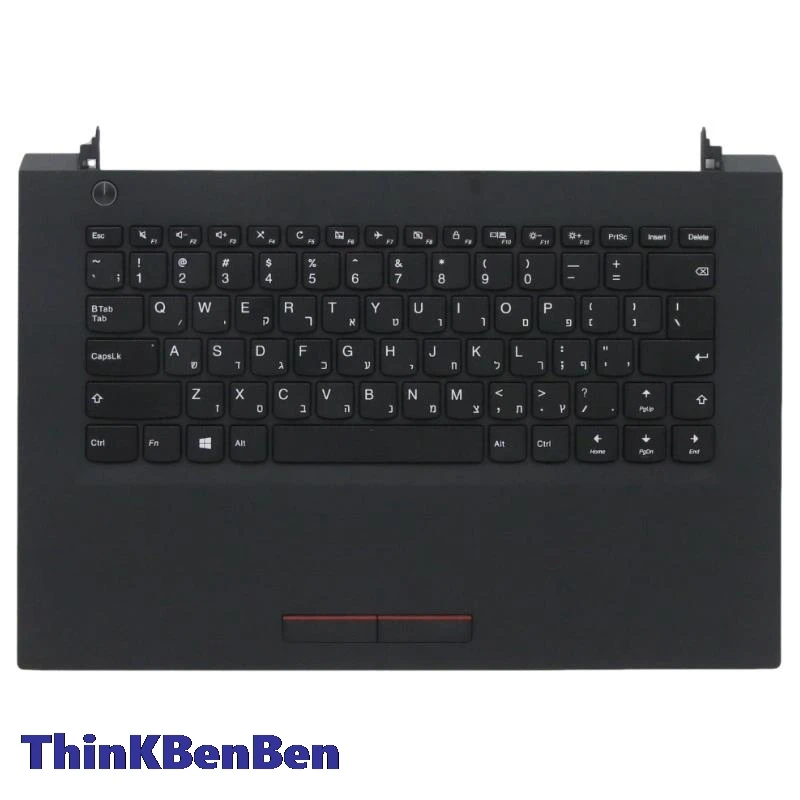 Черная клавиатура с подставкой для рук на иврит HB (IL Израиль) чехол Lenovo V310 14 14ISK 14IKB