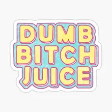 Dumb Juice 5PCS Stickers for Decor Anime Room Bumper Decorations Laptop Art Print Cute Water Bottles Window Cartoon Car Wall
