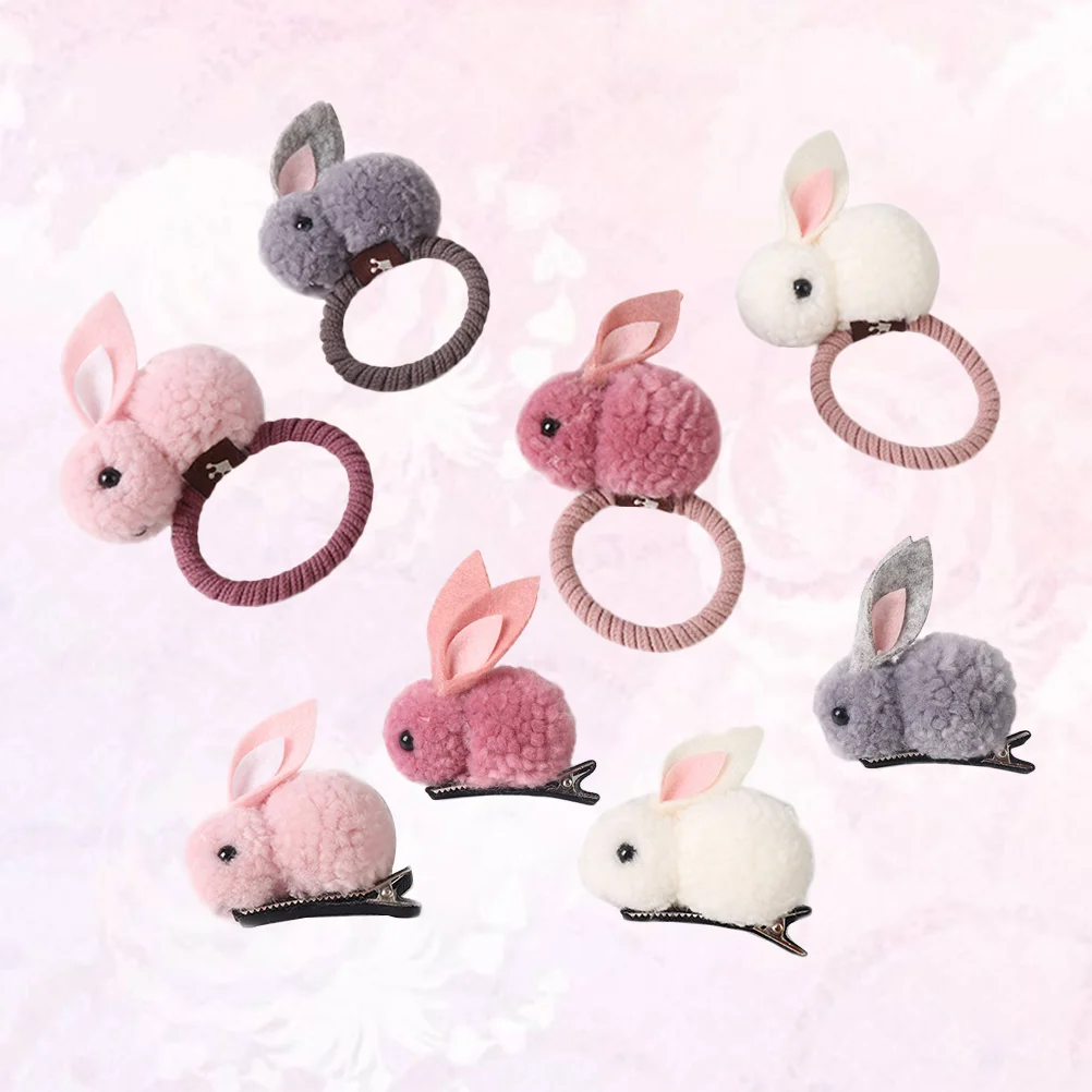 8pcs Hair Tie And Hair Clip Sets Rabbit Hairpins Cartoon Fabrics Hair Ties Small Ropes Hair Accessories For Kids
8pcs Hair Tie And Hair Clip Sets Rabbit Hairpins Cartoon Fabrics Hair Ties Small Ropes Hair Accessories For Kids