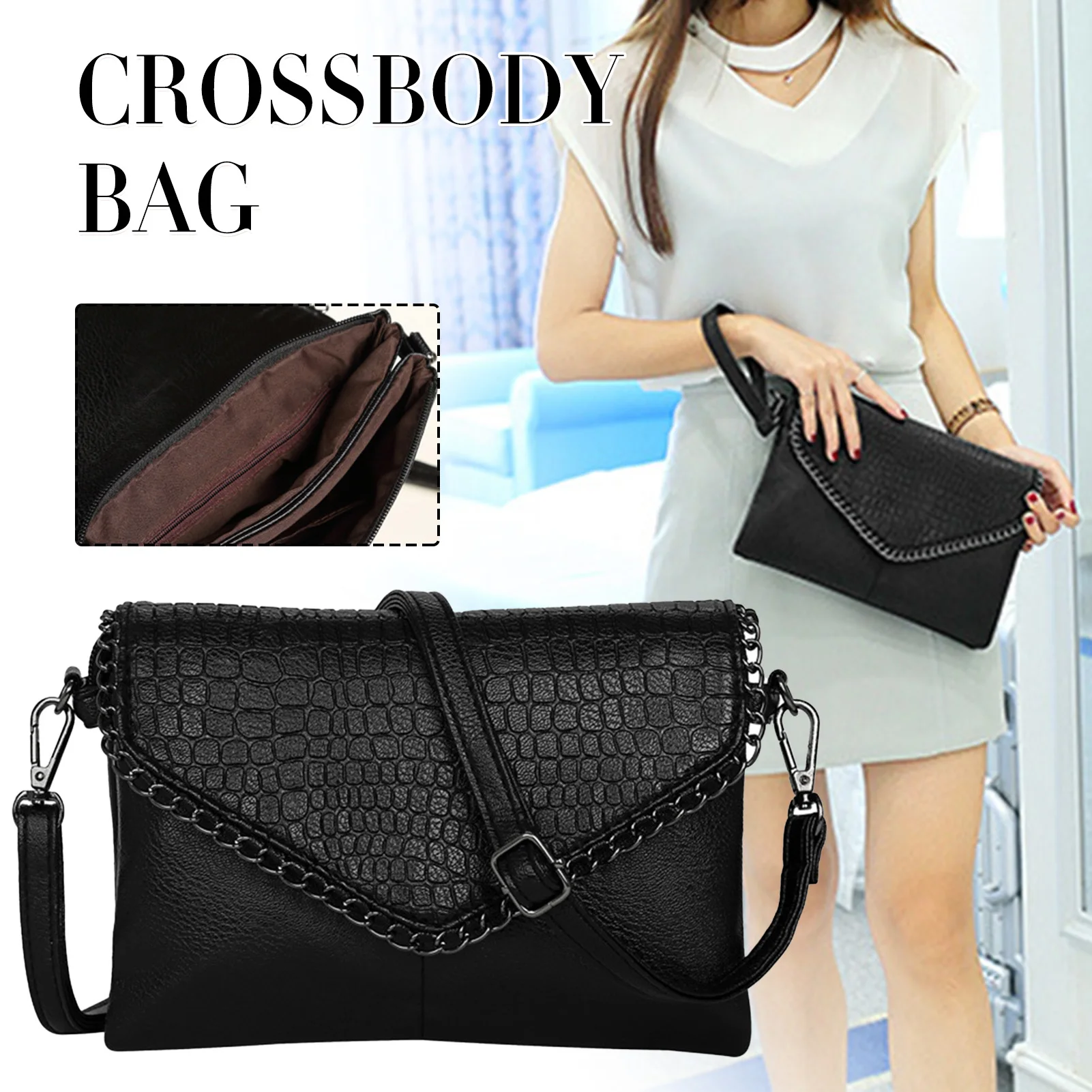 Lady's Simple Rectangular Handbag Shoulder Bag With Detachable Shoulder Strap For Dating
Lady's Simple Rectangular Handbag Shoulder Bag With Detachable Shoulder Strap For Dating