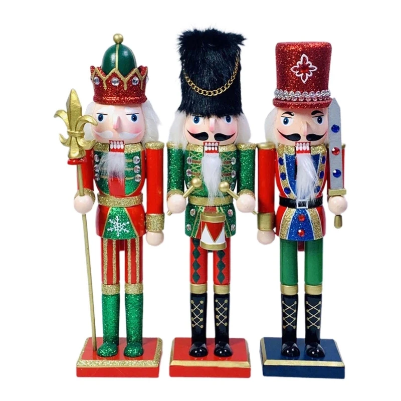 12 дюймов Блестящий Рождественский деревянный гайковёр, украшение солдата для фотостола, Прямая поставка
12 дюймов Блестящий Рождественский деревянный гайковёр, украшение солдата для фотостола, Прямая поставка