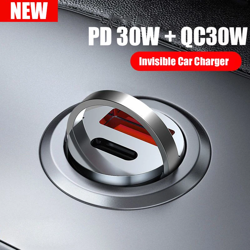 Mini 30W QC3.0+PD Car Phone Charger Auto Fast Charging Charger Adapter Accessories For IPhone Xiaomi Samsung Huawei Oneplus Mi
Mini 30W QC3.0+PD Car Phone Charger Auto Fast Charging Charger Adapter Accessories For IPhone Xiaomi Samsung Huawei Oneplus Mi
