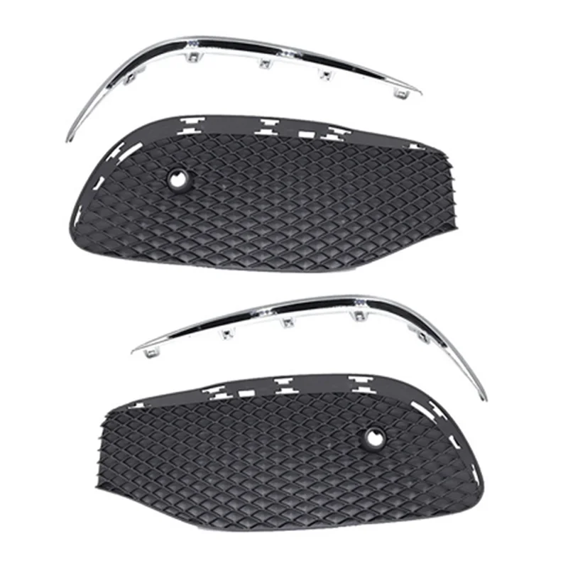 1Pair Car Front Bumper Fog Light Grille Fog Lamp Grill Cover with Chrome Strip for E Class W213 2016-2020
1Pair Car Front Bumper Fog Light Grille Fog Lamp Grill Cover with Chrome Strip for E Class W213 2016-2020