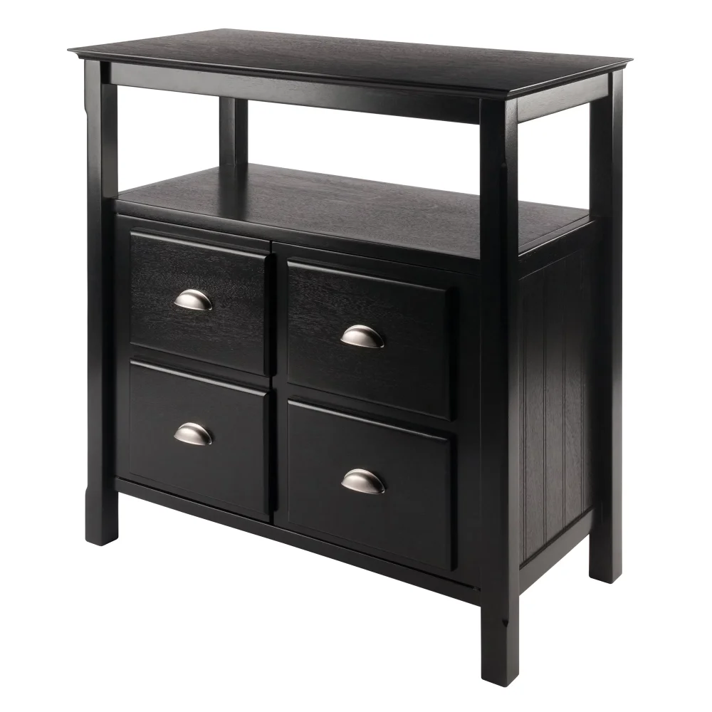 BOUSSAC Wood Timber Buffet Cabinet with Two Doors, Black Finish Furniture Decoration Atmosphere Elegance Classic Style Design
BOUSSAC Wood Timber Buffet Cabinet with Two Doors, Black Finish Furniture Decoration Atmosphere Elegance Classic Style Design
