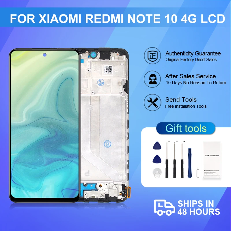 1Pcs 6.43 Inch For Xiaomi Redmi Note 10 4G Lcd Touch Screen Digitizer Assembly Note 10S Display Free Shipping With Tools
1Pcs 6.43 Inch For Xiaomi Redmi Note 10 4G Lcd Touch Screen Digitizer Assembly Note 10S Display Free Shipping With Tools