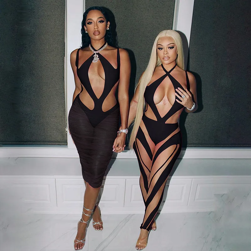 Комбинезон женский сетчатый с лямкой на шее, пикантный кружевной ажурный комбинезон с открытой спиной, без рукавов, клубная одежда
Комбинезон женский сетчатый с лямкой на шее, пикантный кружевной ажурный комбинезон с открытой спиной, без рукавов, клубная одежда