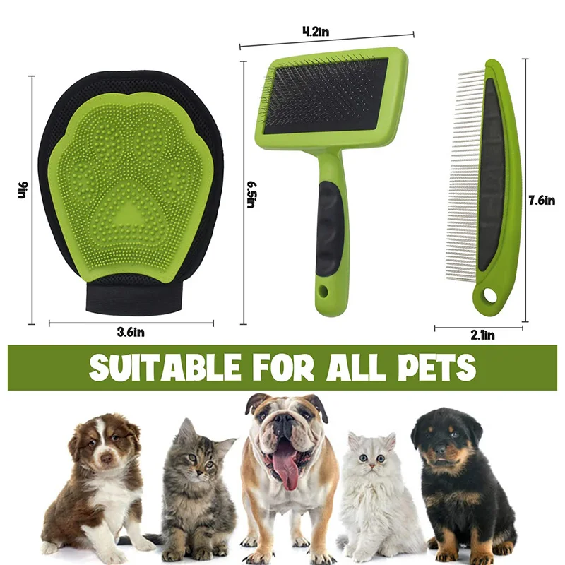 3 In 1 Pet Dog Cat Hair Deshedding Brush Comb Grooming Massage Glove Bath Cleaning Brush Set Artifact Pet Hair Remover Products
3 In 1 Pet Dog Cat Hair Deshedding Brush Comb Grooming Massage Glove Bath Cleaning Brush Set Artifact Pet Hair Remover Products