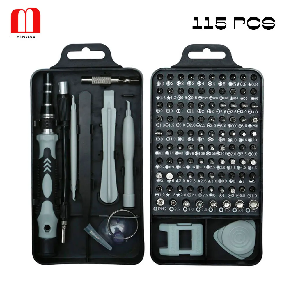 BINOAX 115 in 1 Magnetics Precision Screwdriver Set Fit Computer Pc Phone Repair Tool Set Kits Hand Tools 
BINOAX 115 in 1 Magnetics Precision Screwdriver Set Fit Computer Pc Phone Repair Tool Set Kits Hand Tools