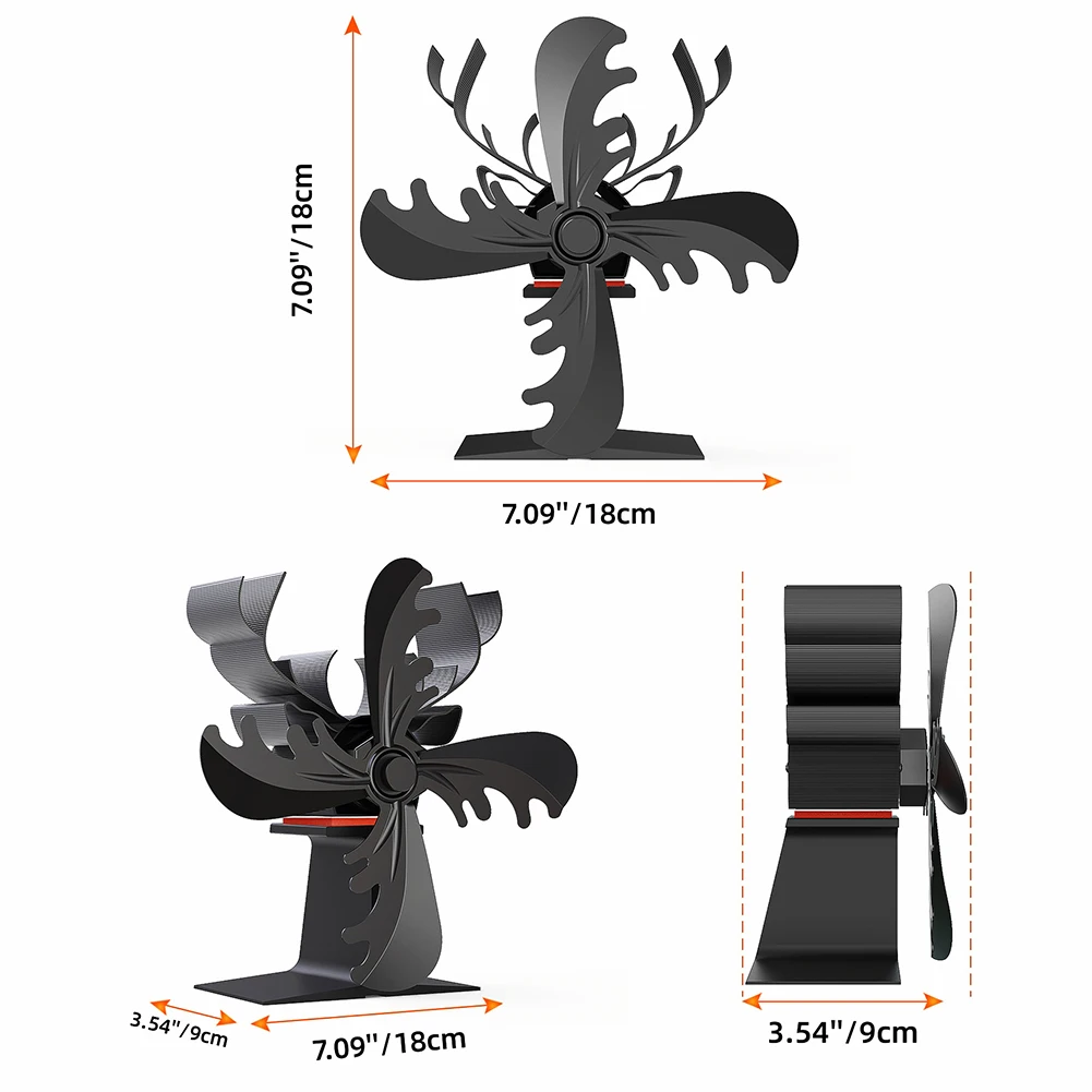 Furnace Fan Oven Fan Fireplace Fan Home Office Shop 4 Blade Anodized Aluminum Energy Saving Operating Temperature
Furnace Fan Oven Fan Fireplace Fan Home Office Shop 4 Blade Anodized Aluminum Energy Saving Operating Temperature