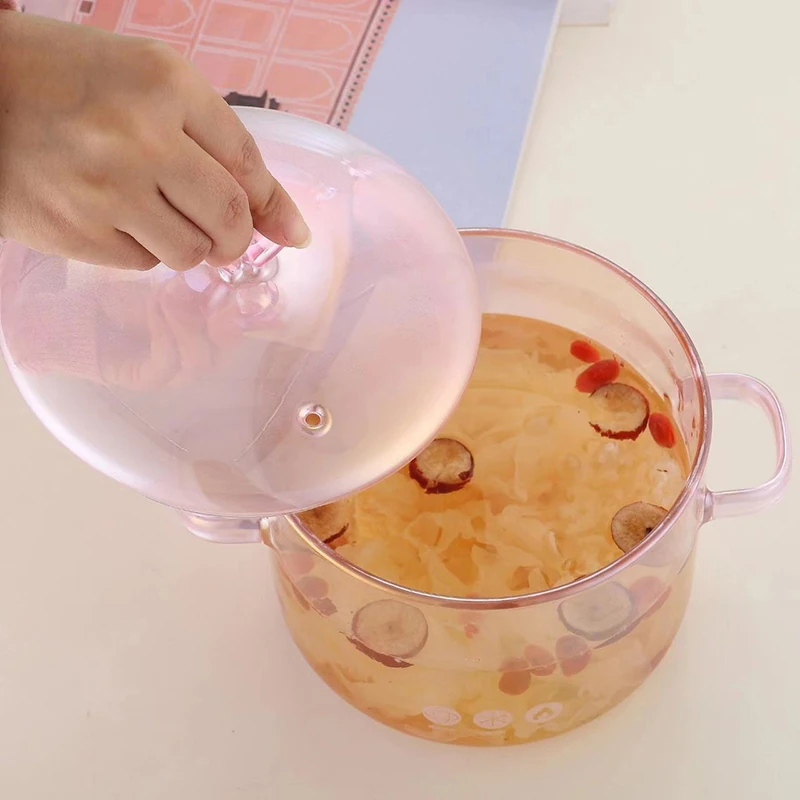 INS High-value Love Pink Glass Pan High Borosilicate Heat-resistant Binaural Soup Pot Open Fire Instant Noodle Cooking Pot
INS High-value Love Pink Glass Pan High Borosilicate Heat-resistant Binaural Soup Pot Open Fire Instant Noodle Cooking Pot