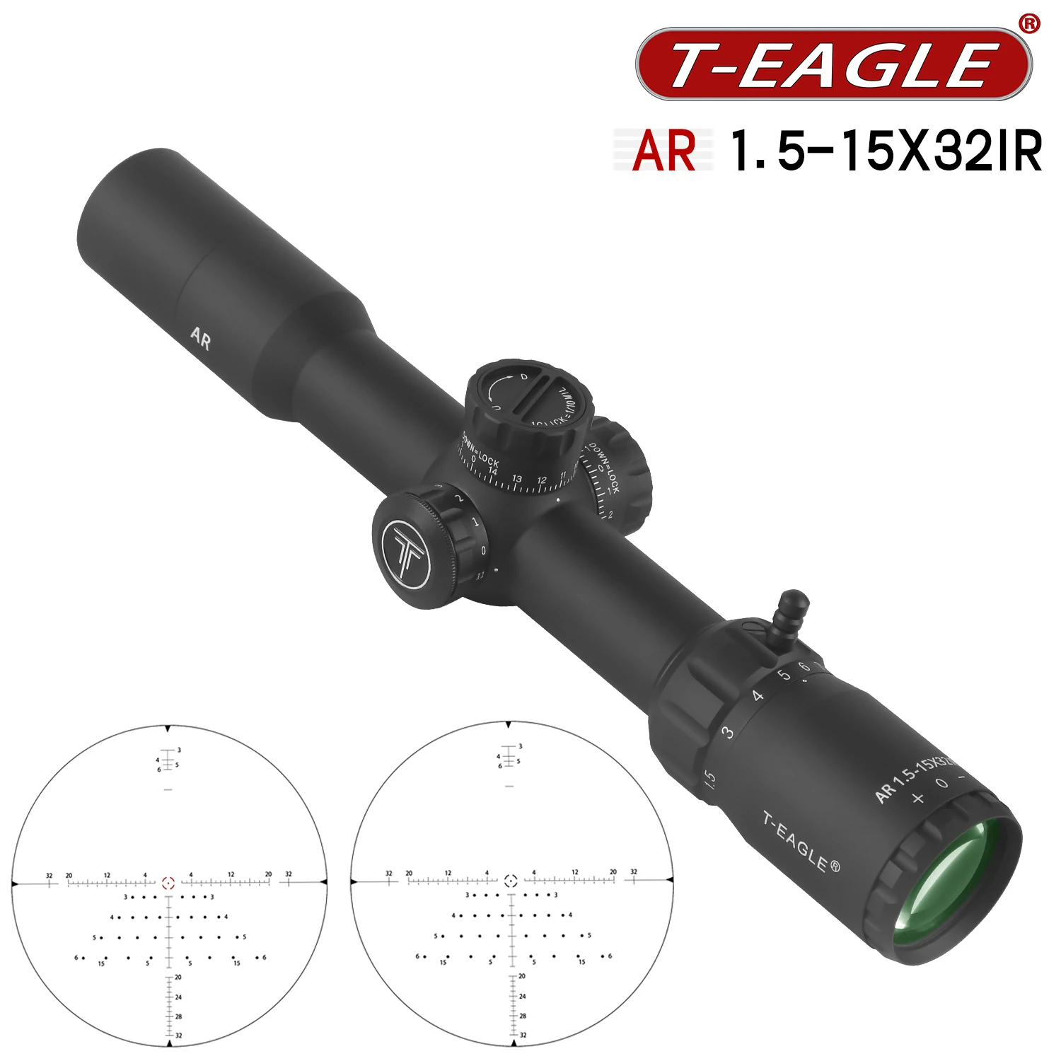 T-EAGLE Optics Tactical SFP Riflescopes Spotting Collimator Airsoft Air Gun Sight Hunting Rifle Scope AR 1.5-15x32mm SFIR
T-EAGLE Optics Tactical SFP Riflescopes Spotting Collimator Airsoft Air Gun Sight Hunting Rifle Scope AR 1.5-15x32mm SFIR