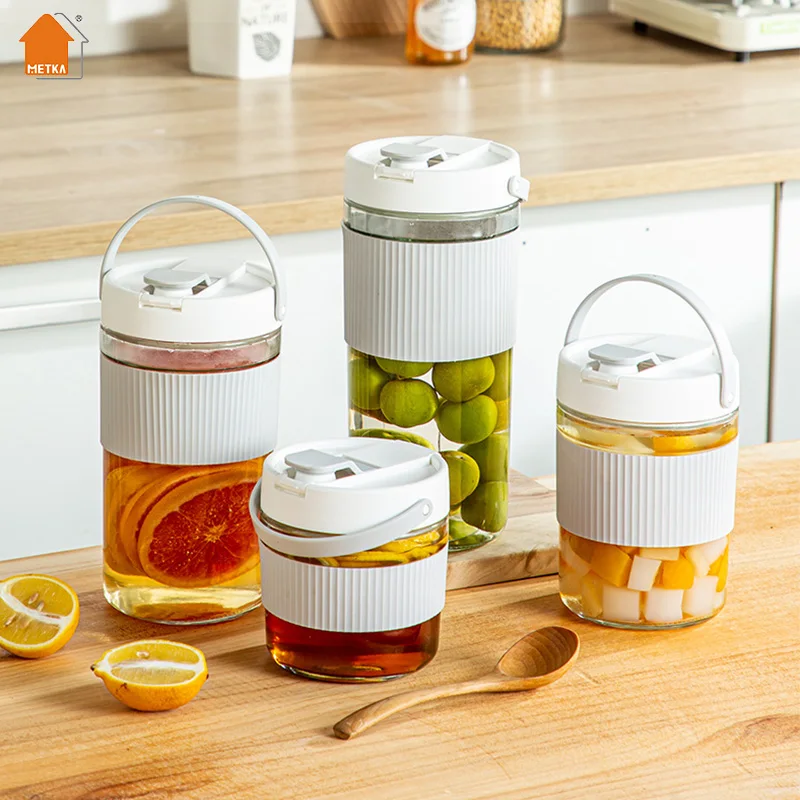 METKA Glass Bottle Storage Tank Large Capacity Kitchen Mason Pickle Jar, Food Storage Container for Pizza Sauces,Milk Wet Foods
METKA Glass Bottle Storage Tank Large Capacity Kitchen Mason Pickle Jar, Food Storage Container for Pizza Sauces,Milk Wet Foods