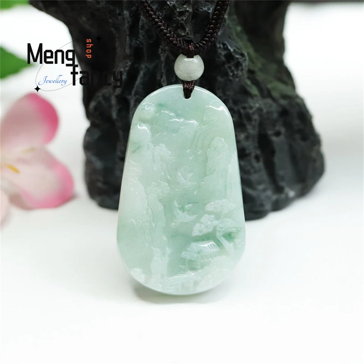 Natural Jadeite Light Green Floating Flower Landscape Brand Trapezoidal Pendant Simple Personality Men Women Luxury Fine Jewelry
Natural Jadeite Light Green Floating Flower Landscape Brand Trapezoidal Pendant Simple Personality Men Women Luxury Fine Jewelry