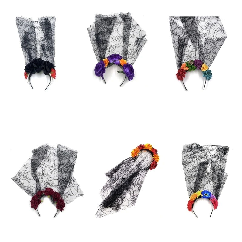 Halloween Long Veil Headband Day of The Dead Lace Flower Veil Hairband Cosplay Costume Headpiece for Women Hair Decors
Halloween Long Veil Headband Day of The Dead Lace Flower Veil Hairband Cosplay Costume Headpiece for Women Hair Decors