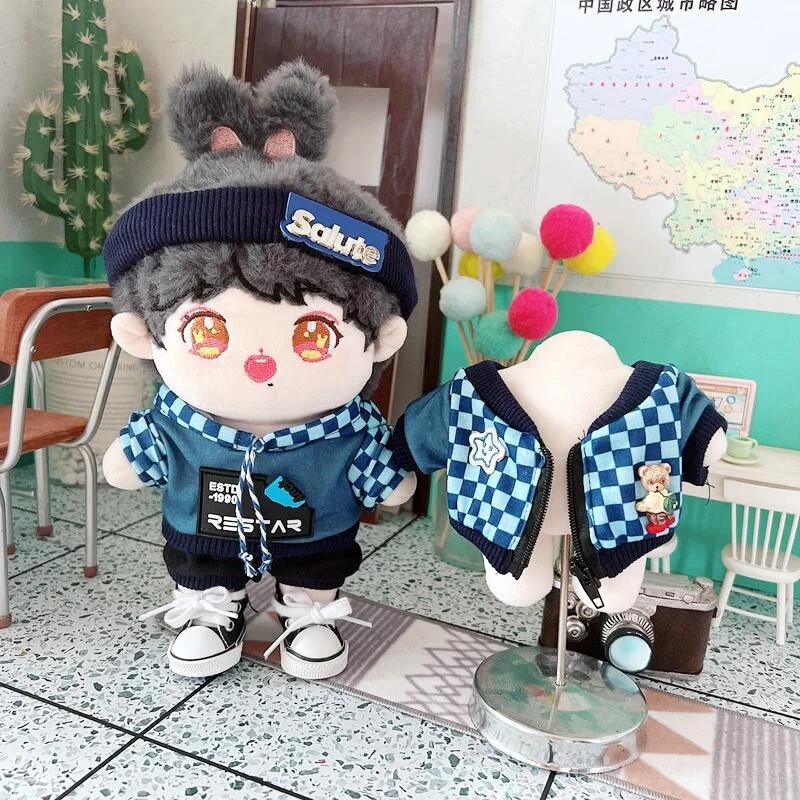 20CM Cotton Doll Clothing Blue Plaid 4 Piece Set 20CM Stuffed Doll Accessories Birthday Gift
20CM Cotton Doll Clothing Blue Plaid 4 Piece Set 20CM Stuffed Doll Accessories Birthday Gift