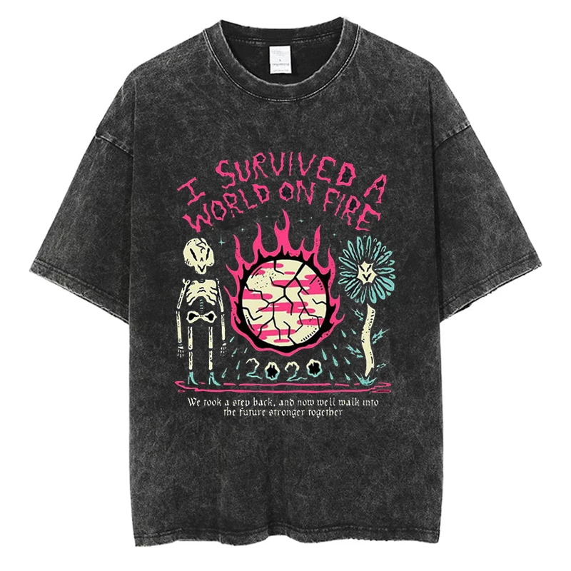 Gothic Men's T Shirt Cotton Washed Vintage Oversized Tee Monster Skull Graphic t-shirt y2k Harajuku Streetwear Blouse Tops
Gothic Men's T Shirt Cotton Washed Vintage Oversized Tee Monster Skull Graphic t-shirt y2k Harajuku Streetwear Blouse Tops