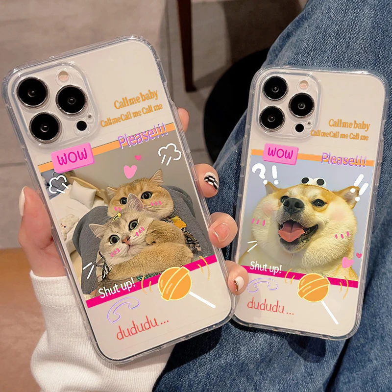 Cute Animal Cat Doge For Apple iPhone 11 12 13 Pro Max 12 13 Mini X XR XS Max SE 6 6S 7 8 Plus Clear Phone Case Full Protection 
Cute Animal Cat Doge For Apple iPhone 11 12 13 Pro Max 12 13 Mini X XR XS Max SE 6 6S 7 8 Plus Clear Phone Case Full Protection