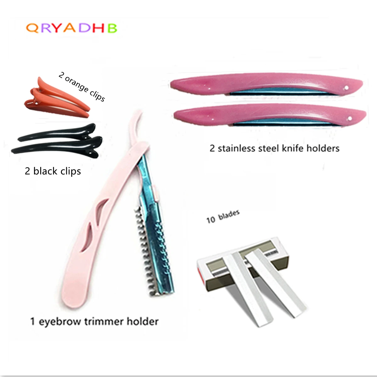 Комбинация двух складных держателей для бровей (3 держателя для бровей, 10 лезвий из нержавеющей стали, 2 черных и оранжевых зажима)
Комбинация двух складных держателей для бровей (3 держателя для бровей, 10 лезвий из нержавеющей стали, 2 черных и оранжевых зажима)