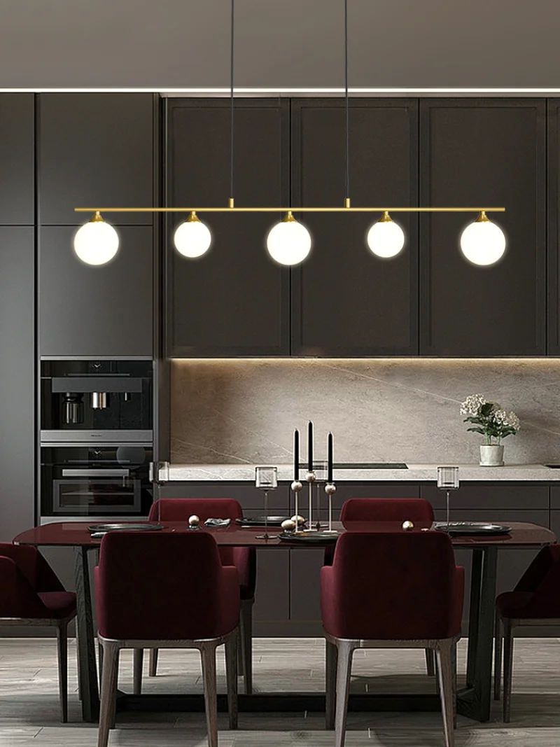 Dining Room Nordic Simple Chandelier Glass Ball Restaurant Bar Coffee LED Hanging Light Black Or Gold Office Long Pendant Lamp
Dining Room Nordic Simple Chandelier Glass Ball Restaurant Bar Coffee LED Hanging Light Black Or Gold Office Long Pendant Lamp