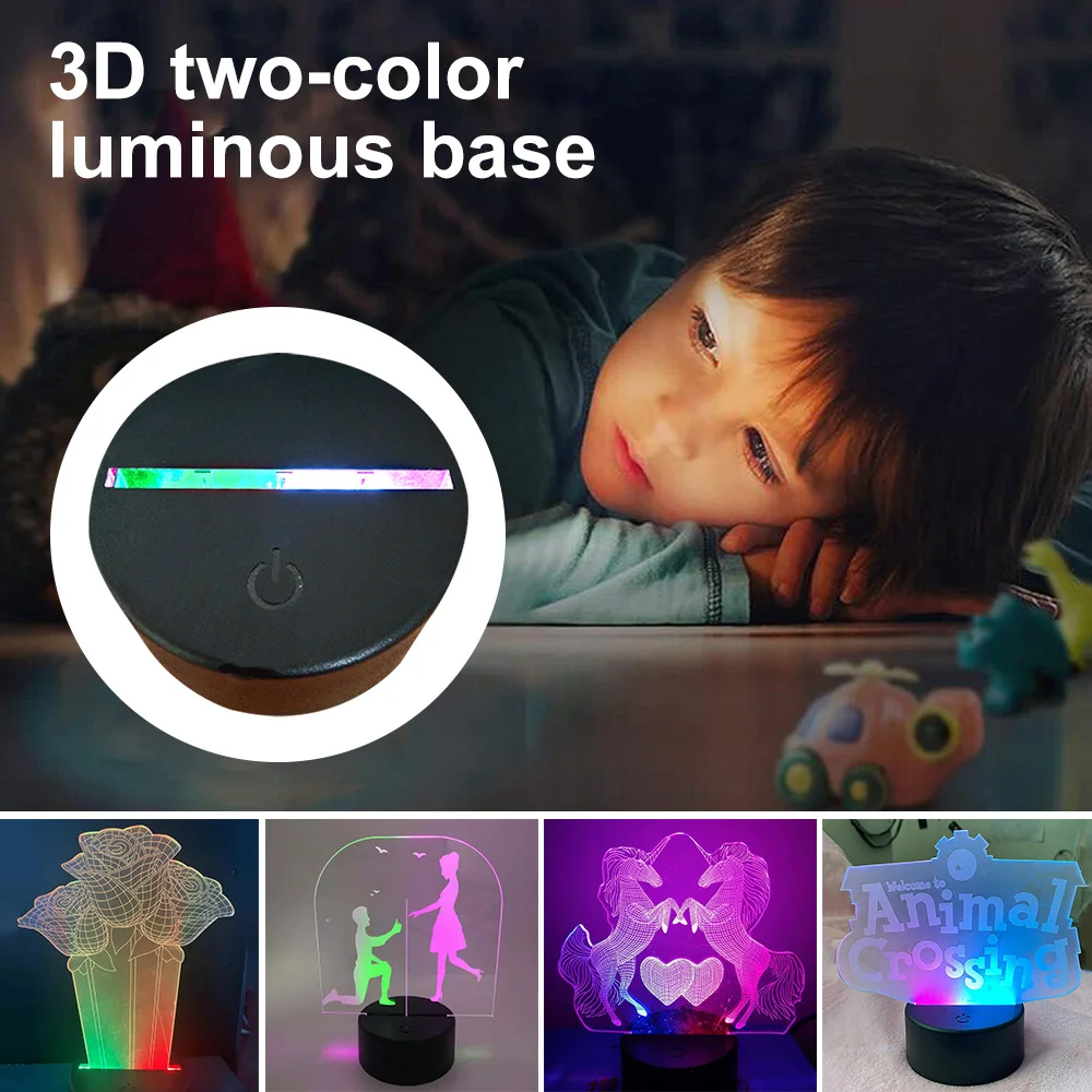 7 Color Two Tone Lamp Base with Remote Control 3D LED Night Light USB Two Tone Illuminated Touch Light Base for Kid Bedroom Deco
7 Color Two Tone Lamp Base with Remote Control 3D LED Night Light USB Two Tone Illuminated Touch Light Base for Kid Bedroom Deco