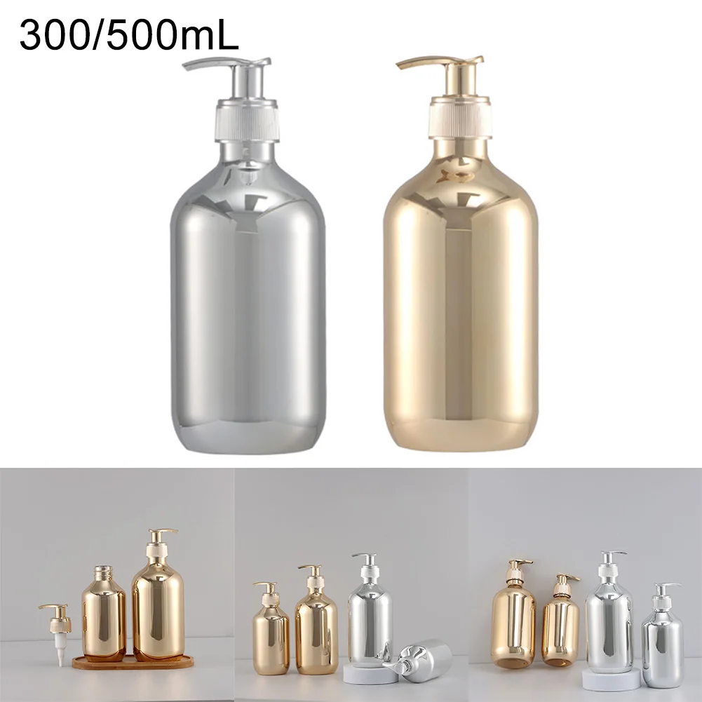 300/500ml Electroplating Shampoo Bottle PET Press Type Lotion Empty Bottle Bathroom Shower Gel Large-Capacity Soap Dispenser New
300/500ml Electroplating Shampoo Bottle PET Press Type Lotion Empty Bottle Bathroom Shower Gel Large-Capacity Soap Dispenser New