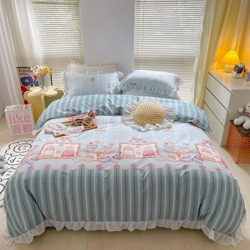 Kawaii Cute Toy Bears Pink 100%Cotton 1Cartoon Duvet Cover with Zipper 1Bed Sheet 2Pillowcases Queen Double size for Boys Girls
Kawaii Cute Toy Bears Pink 100%Cotton 1Cartoon Duvet Cover with Zipper 1Bed Sheet 2Pillowcases Queen Double size for Boys Girls