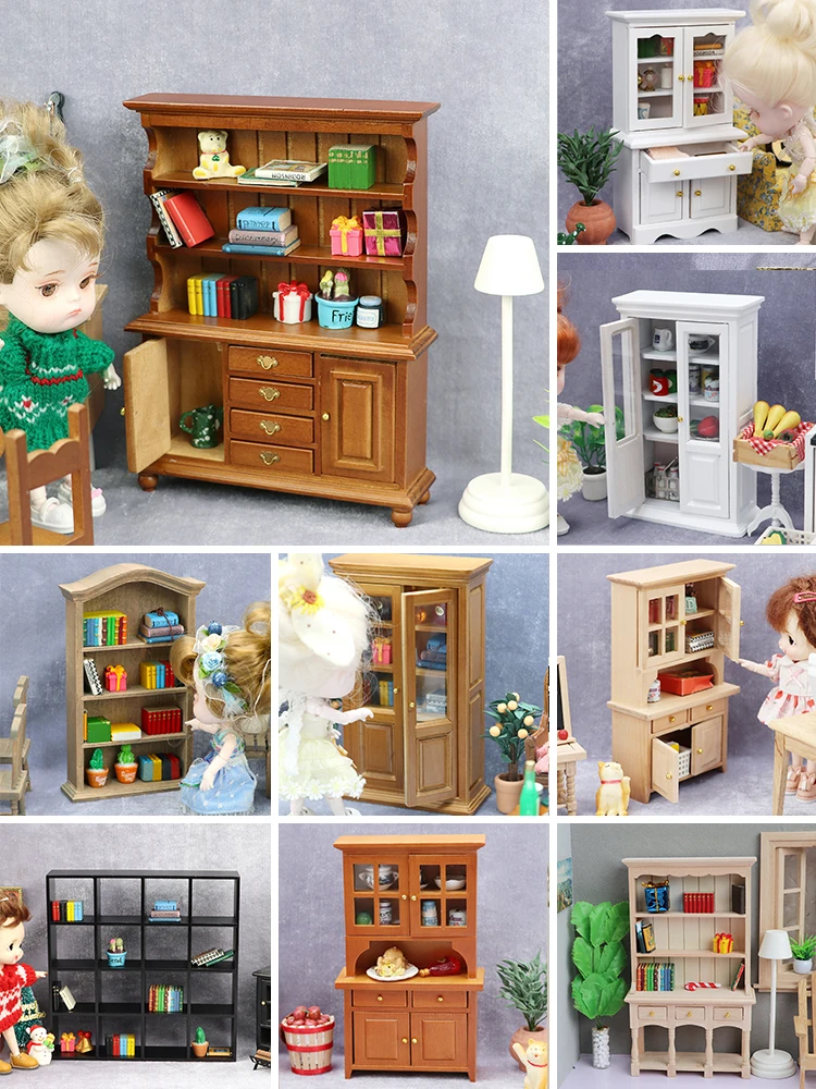 1/12 Scale Miniature Wooden Shelves Bookcase Storage Classical Wardrobe Mini Cabinet Bedroom Furniture Kits for Dollhouse
1/12 Scale Miniature Wooden Shelves Bookcase Storage Classical Wardrobe Mini Cabinet Bedroom Furniture Kits for Dollhouse
