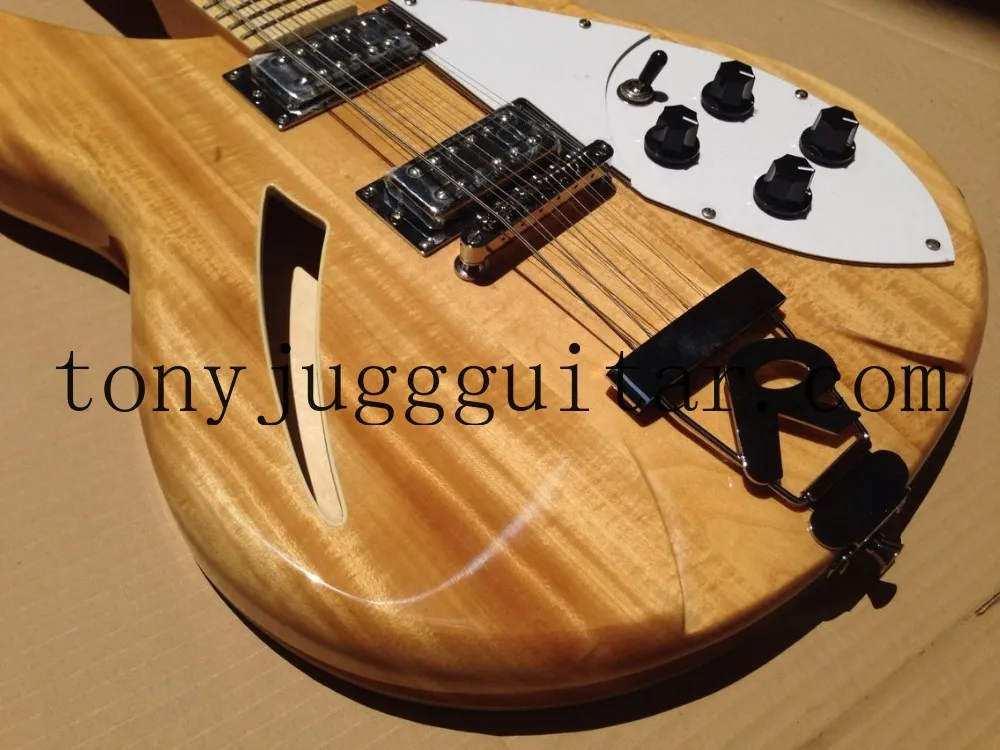 Custom Delxue Ricken 360 12 String Electric Guitar Natural Finished, Semi Hollow Body,Maple Neck, Triangle MOP Fingerboard Inlay
Custom Delxue Ricken 360 12 String Electric Guitar Natural Finished, Semi Hollow Body,Maple Neck, Triangle MOP Fingerboard Inlay