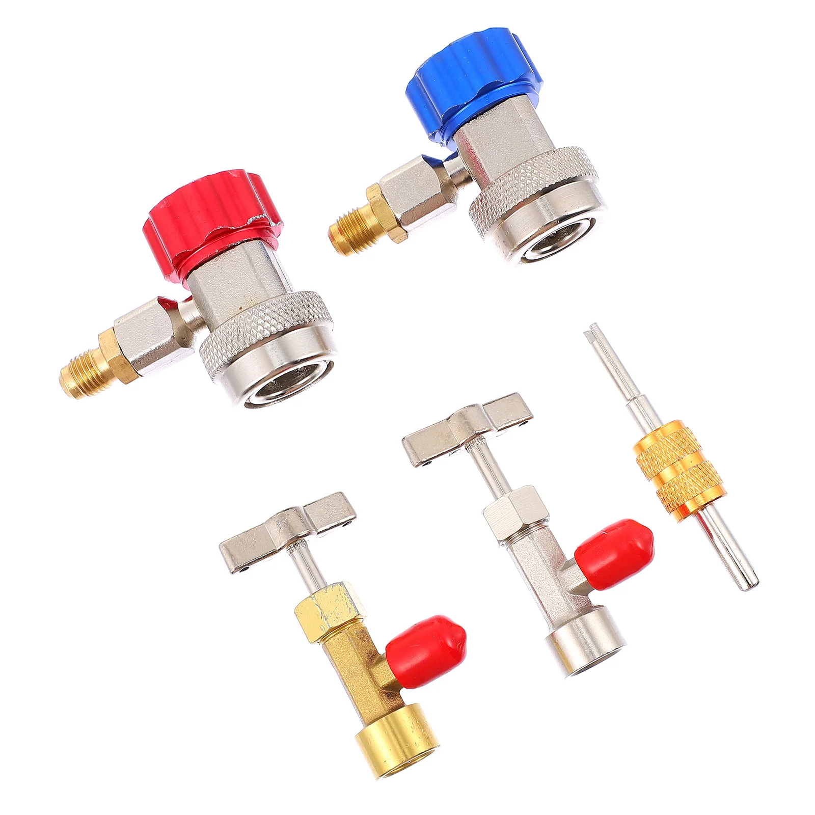 1 Set Useful Refrigerant Dispenser High Low Side Quick Couplers Valved Core Remover Kit
1 Set Useful Refrigerant Dispenser High Low Side Quick Couplers Valved Core Remover Kit