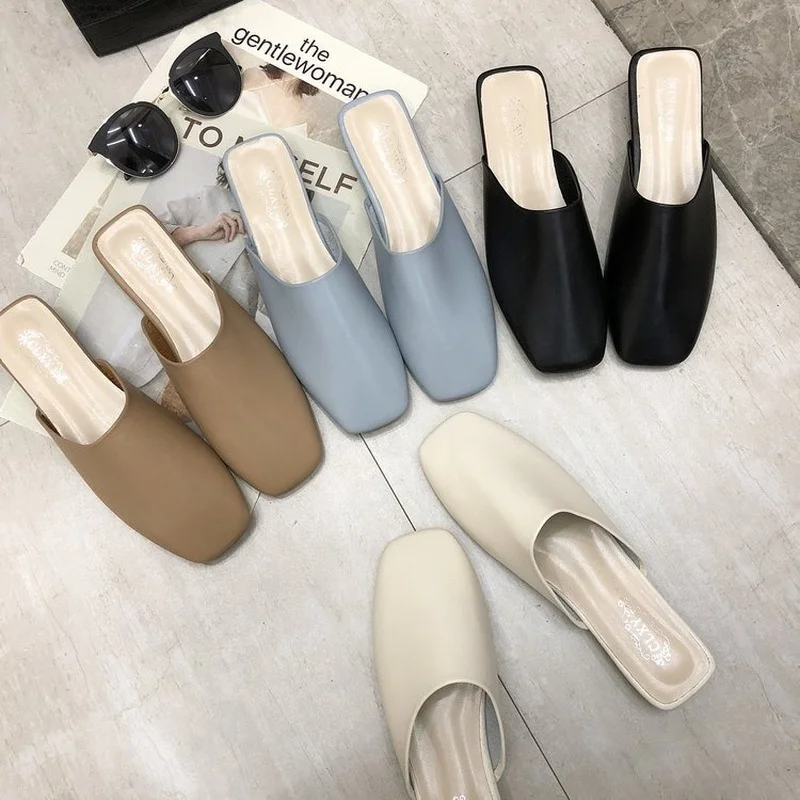 New summer women's shoes square toe toe half slippers women's outer wear flat drag women's fashion sandals and slippers
New summer women's shoes square toe toe half slippers women's outer wear flat drag women's fashion sandals and slippers