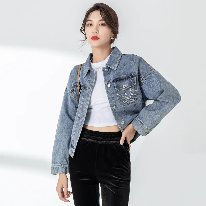 Coat Autumn 2022 Womens Denim Jacket Crop Style Long Sleeve Button Loose Vintage Fashion Blue Jean Jacket Streetwear Clothes
Coat Autumn 2022 Womens Denim Jacket Crop Style Long Sleeve Button Loose Vintage Fashion Blue Jean Jacket Streetwear Clothes