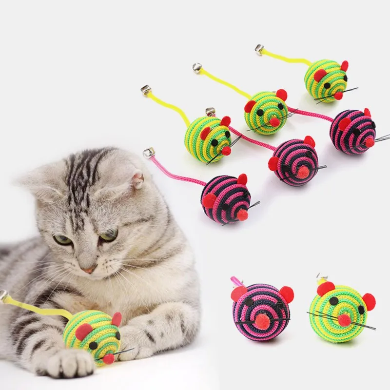 Funny Toys Cat Ball Toy Lovely Cartoon Stripe Nylon Rope Round Ball Mouse Long Tail Bell Pet Dog Cat Bite Play Toys Chasing Toys
Funny Toys Cat Ball Toy Lovely Cartoon Stripe Nylon Rope Round Ball Mouse Long Tail Bell Pet Dog Cat Bite Play Toys Chasing Toys