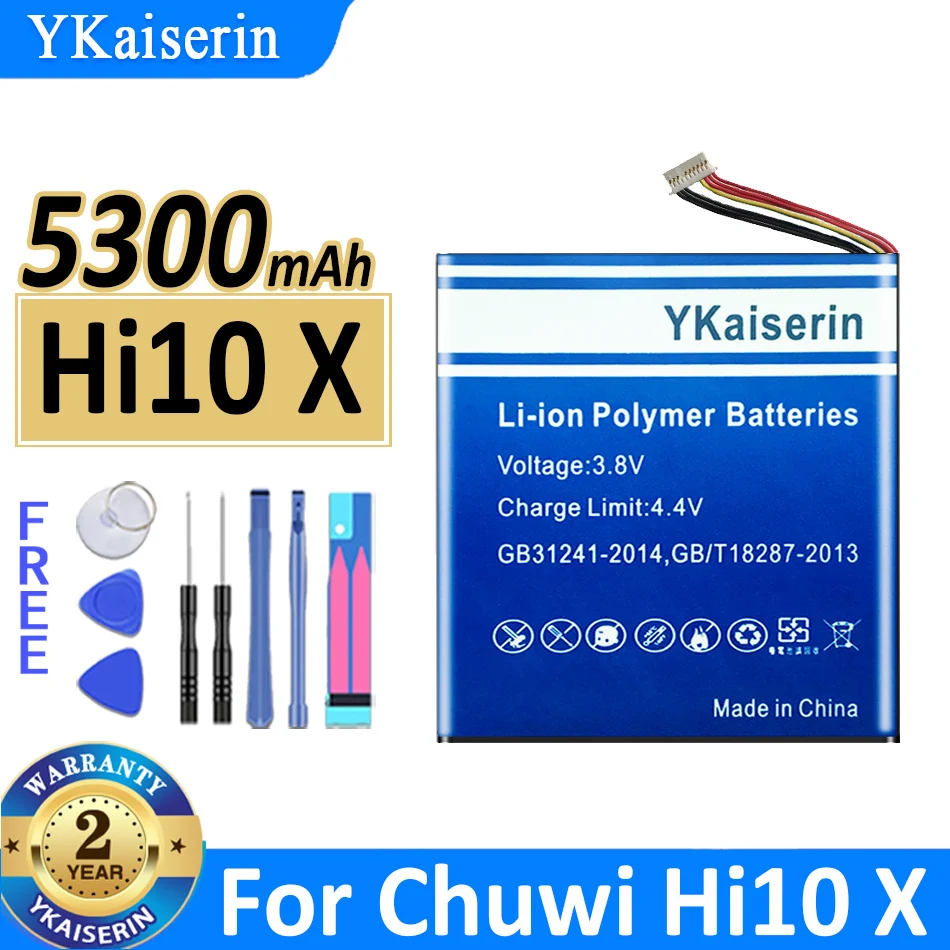 

5300mAh YKaiserin Battery For Chuwi Hi10 X Tablet PC Accumulator 7-Wire Plug Tool Batteries