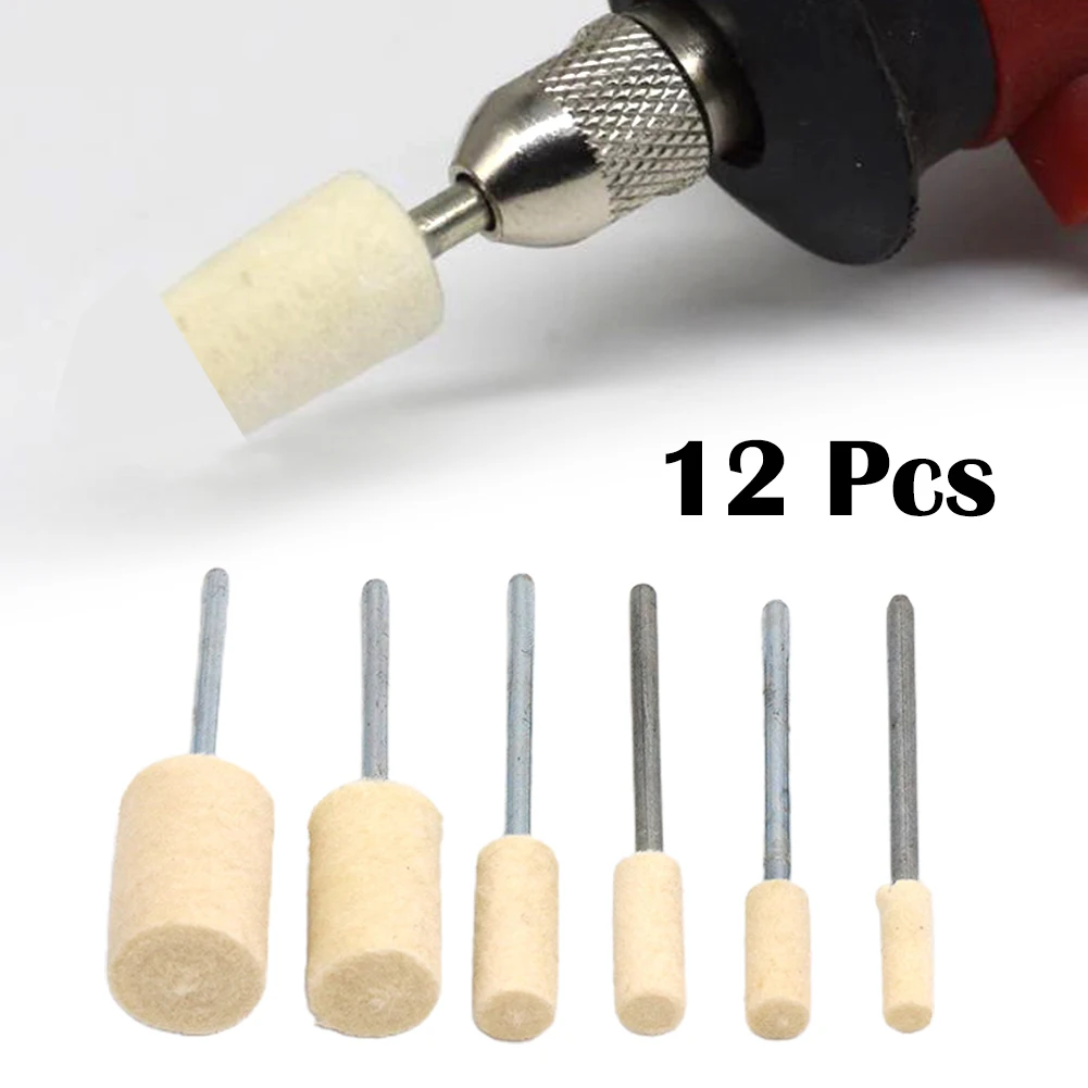 12PCS Wool Felt Grinding Head 2.35mm Shank Wool Felt Mounted Polishing Buffing Wheel Drill Rotary Tool Accessories 3-12mm
12PCS Wool Felt Grinding Head 2.35mm Shank Wool Felt Mounted Polishing Buffing Wheel Drill Rotary Tool Accessories 3-12mm