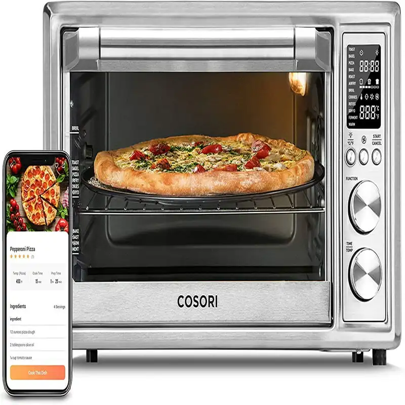 Oven Air Fryer CS130-AO, Smart 32QT Large Stainless Steel Countertop Convection Oven for Pizza, Rotisserie, 12-in-1, Silver
Oven Air Fryer CS130-AO, Smart 32QT Large Stainless Steel Countertop Convection Oven for Pizza, Rotisserie, 12-in-1, Silver