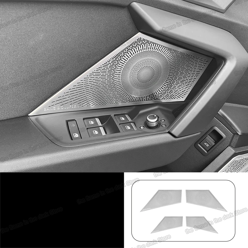 

Крышка звуковой колонки из нержавеющей стали для салона автомобиля, верхняя дверь, декоративная панель для Audi A3 8y 2021 2022, аксессуары для авто...