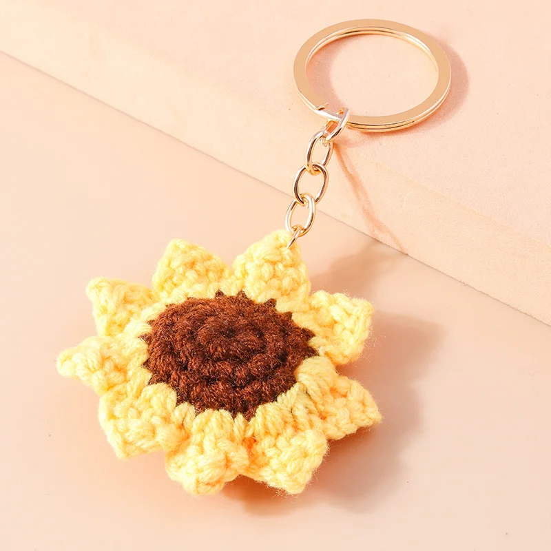 Handmade Knitted Sunshine Sunflower Keychain Keyring For Women Girl Cute Crocheted Flower Pendant Car Key Ring Handbag Gifts
Handmade Knitted Sunshine Sunflower Keychain Keyring For Women Girl Cute Crocheted Flower Pendant Car Key Ring Handbag Gifts