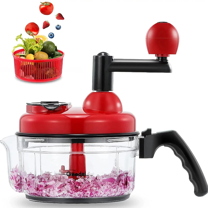 Hand Vegetable Chopper, 4-in-1 Food Chopper Processor, 3 Cups Capacity, Dishwasher Safe, Easy to Use
Hand Vegetable Chopper, 4-in-1 Food Chopper Processor, 3 Cups Capacity, Dishwasher Safe, Easy to Use