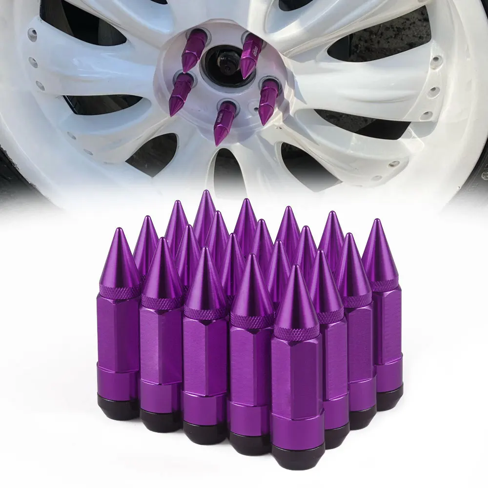 20Pcs Racing Lug Nut Spiked Aluminum Extended Tuner Wheels Rims Lug Nuts Car Modified Wheel Bolts Stud Lug Nuts M12x1.5/1.25
20Pcs Racing Lug Nut Spiked Aluminum Extended Tuner Wheels Rims Lug Nuts Car Modified Wheel Bolts Stud Lug Nuts M12x1.5/1.25