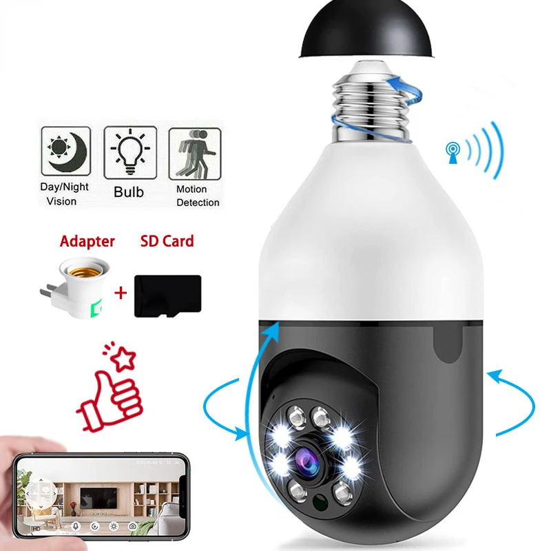 WiFi Bulb Surveillance Camera PTZ Night Vision Automatic Human Tracking 4X Digital Zoom CCTV Video Security IP Camera
WiFi Bulb Surveillance Camera PTZ Night Vision Automatic Human Tracking 4X Digital Zoom CCTV Video Security IP Camera