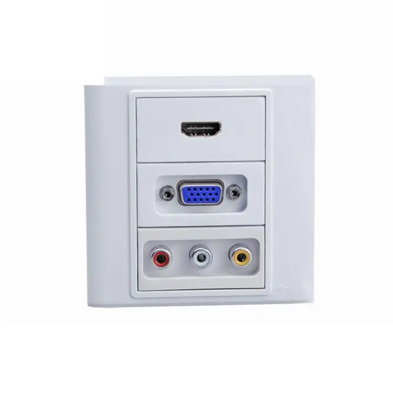 Multimedia panel set-top box lotus audio and video VGA HDMI hd audio from 86 wall socket weld
Multimedia panel set-top box lotus audio and video VGA HDMI hd audio from 86 wall socket weld