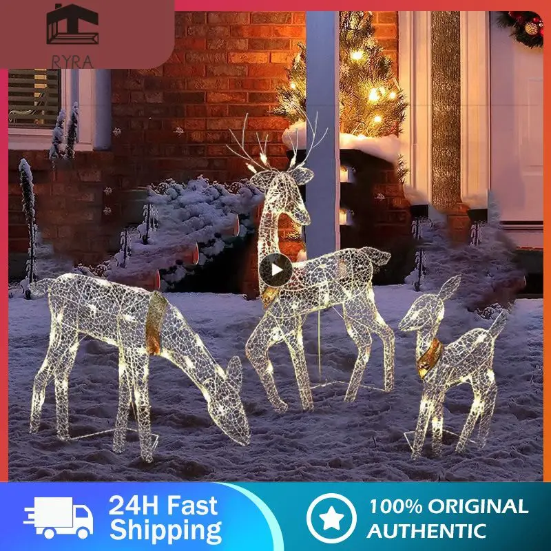 Christmas Deer Lightings Outdoor Yard Decoration Handmade Led Light Glowing Glitter Reindeer Happy New Year Decorations Creative
Christmas Deer Lightings Outdoor Yard Decoration Handmade Led Light Glowing Glitter Reindeer Happy New Year Decorations Creative