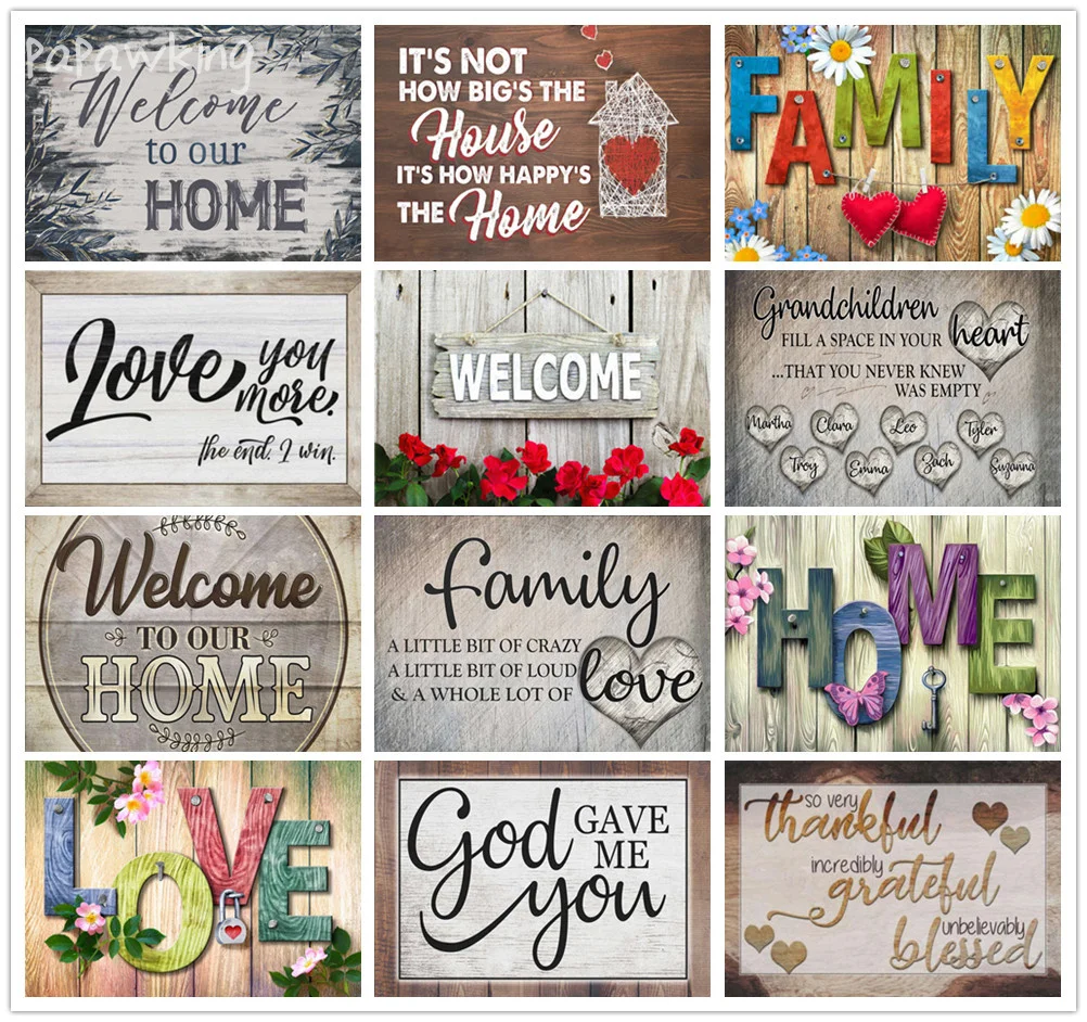 5D DIY Family Love Diamond Painting "Welcome Sweet Home " Full Drill Cross Stitch Kit Home Art Rhinestone Embroidery Wall Decor
5D DIY Family Love Diamond Painting "Welcome Sweet Home " Full Drill Cross Stitch Kit Home Art Rhinestone Embroidery Wall Decor