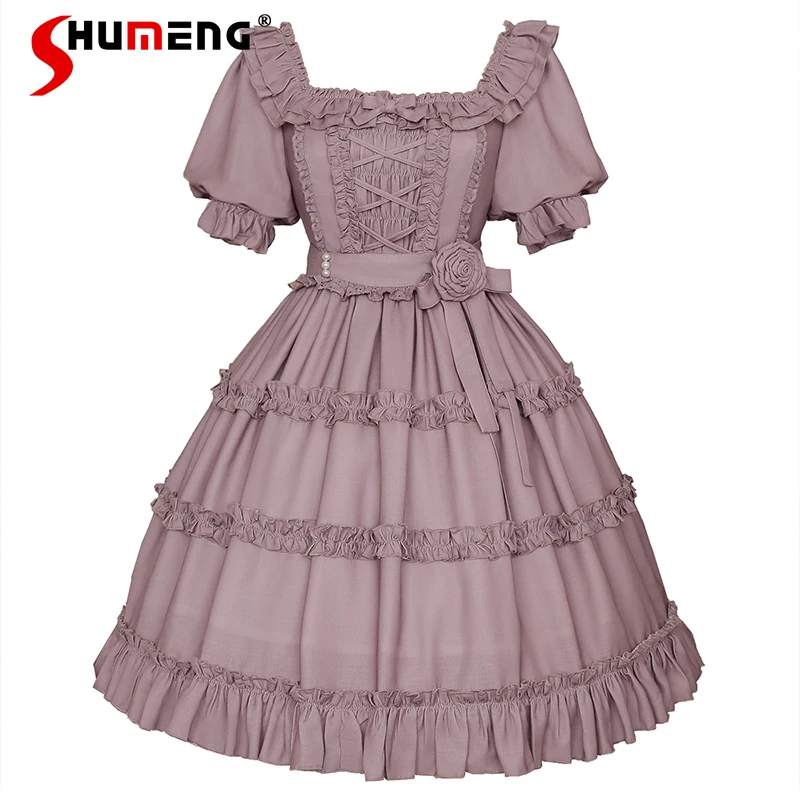 Women's Clothing OP Retro Lolita Long Sleeve And Short Sleeve Elegant Sweet Purple Gentle Knee Length Dress Vestidos De Mujer
Women's Clothing OP Retro Lolita Long Sleeve And Short Sleeve Elegant Sweet Purple Gentle Knee Length Dress Vestidos De Mujer
