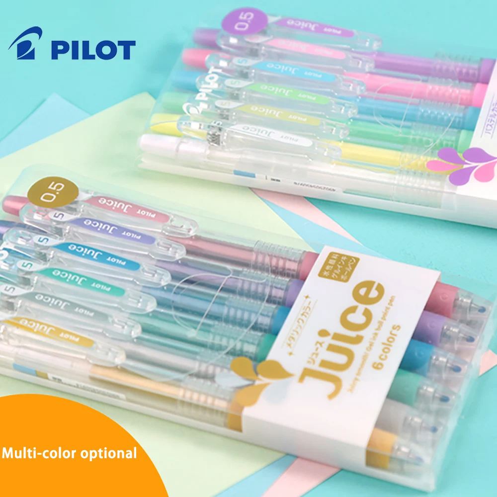 

6/12 Set PILOT Juice Gel Pen 0.5mm LJU-10EF Press Pen Smooth Quick Dry Notes Special Student School Supplies Japanese Stationery