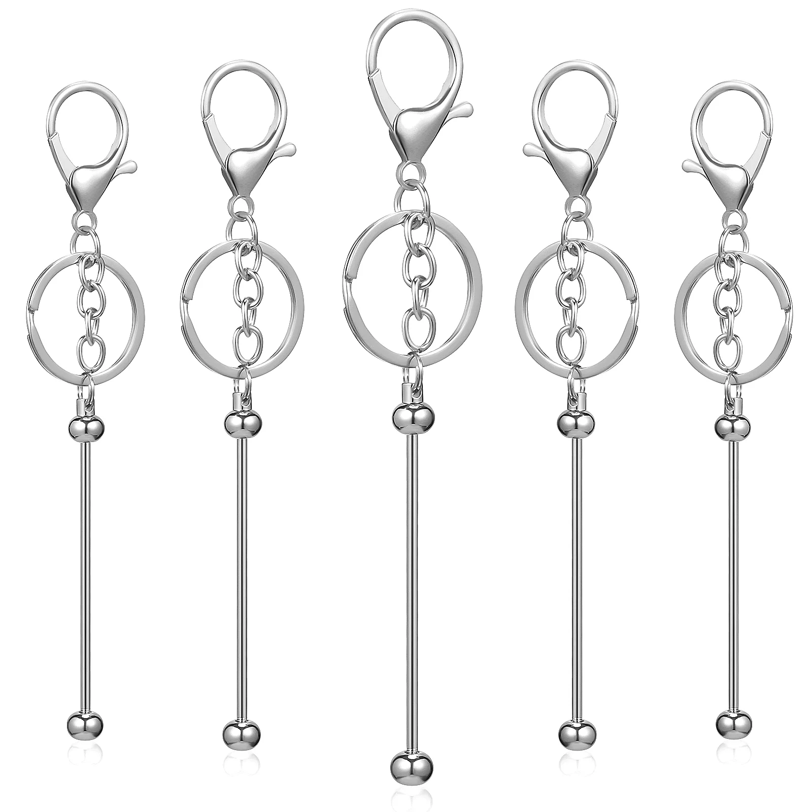 5 Pcs Backpack Keychains Tassels Holder Pendant Stainless Steel Beaded Metal DIY Crafting
5 Pcs Backpack Keychains Tassels Holder Pendant Stainless Steel Beaded Metal DIY Crafting